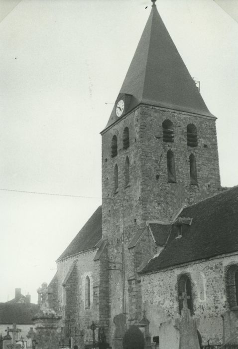 Eglise : Clocher, élévations nord et ouest, vue générale