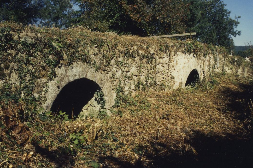 Pont et chaussée surélevée de l'ancien château de Jaillac, vue partielle