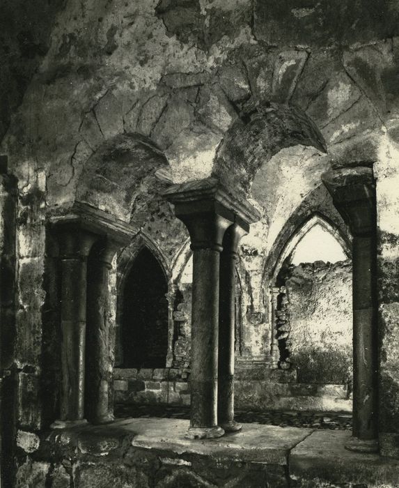 Ancien monastère Saint-Pierre : Salle capitulaire, vue partielle