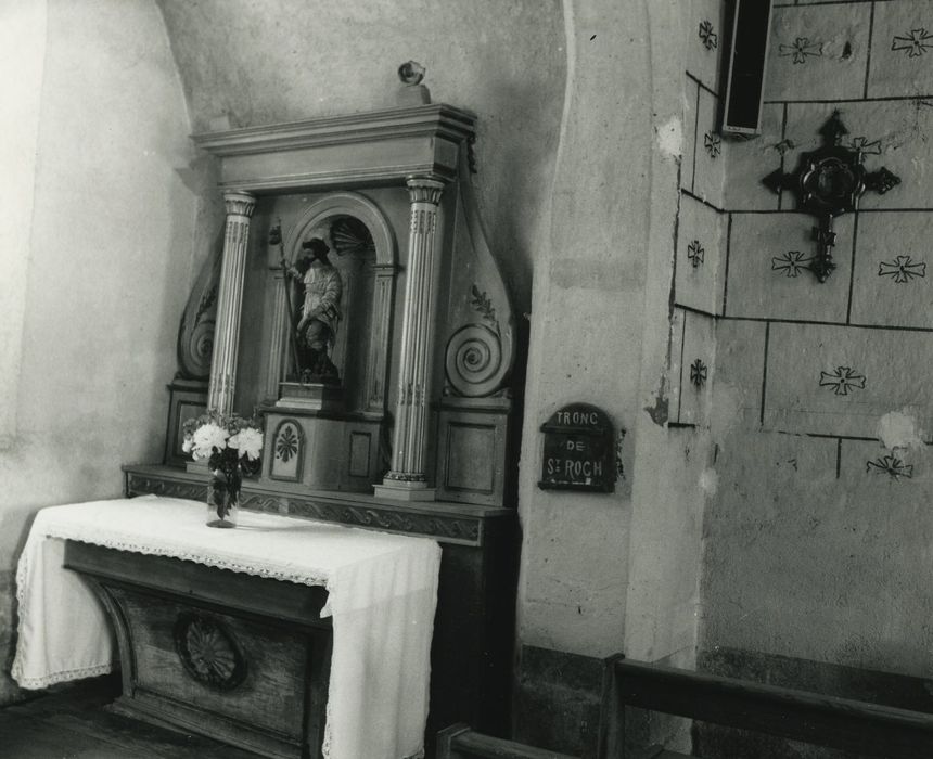 retable latéral, statue : Saint Roch