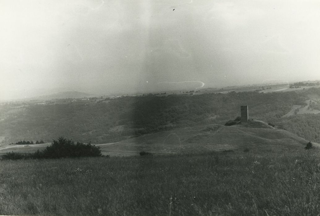 Tour de Colombine : Vue générale de la tour dans son environnement depuis le Nord-Ouest