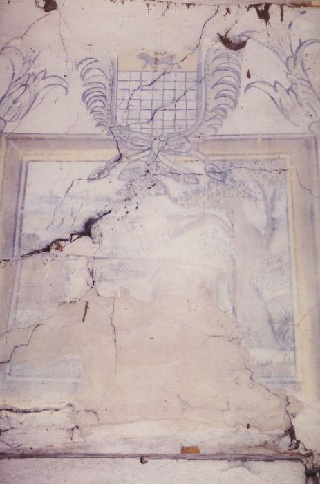 Château de Meix-Berthaud : Porterie, peinture monumentale (fragment)