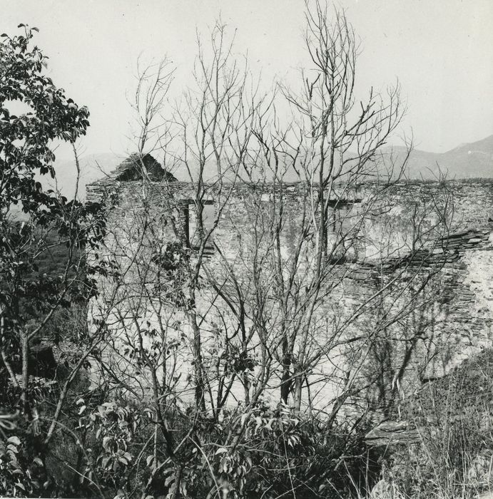 Ancien couvent Saint-Joseph : Façade ouest, vue partielle des ruines