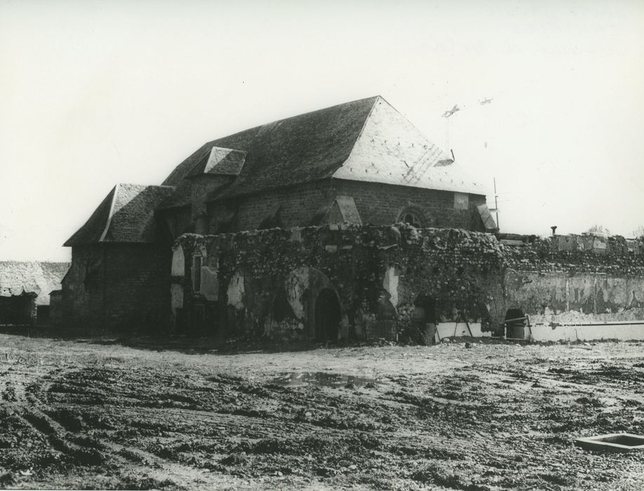 Abbaye de Mélan (ancienne) : Eglise abbatiale, ensemble nord-ouest, vue générale