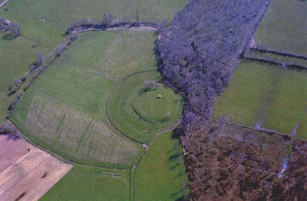 Maison forte de la Serrée : Vue aérienne du site