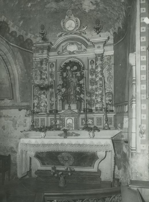 retable secondaire, statue : Vierge à l’Enfant