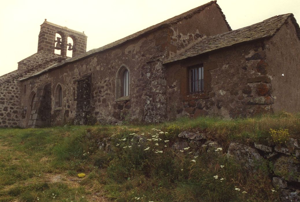 Eglise Saint-Roch de Fortuniès : Façade latérale sud, vue générale