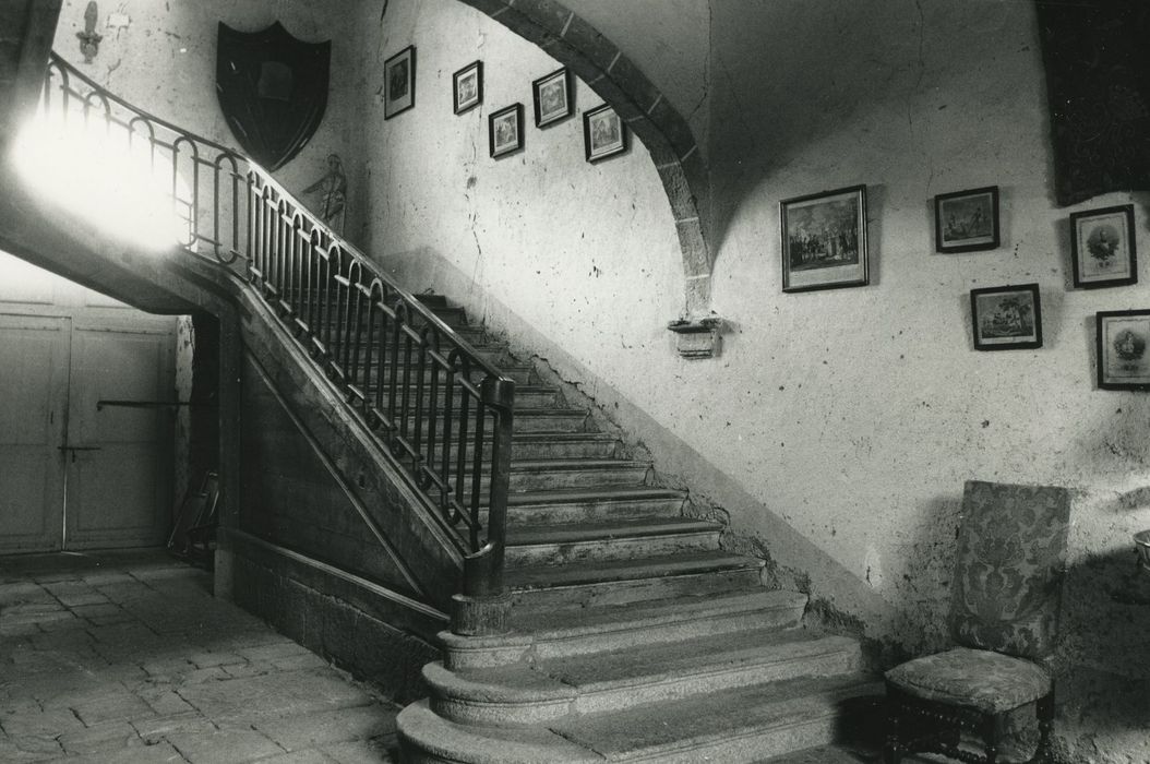 Château du Chassan : Escalier d’honneur, vue partielle