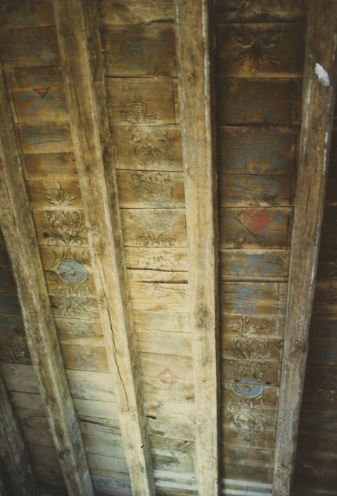 Château de la Grillière : Plafond peint, vue partielle