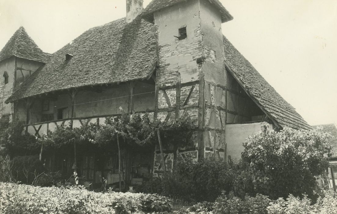 Manoir-ferme bressan : Façade est, vue générale