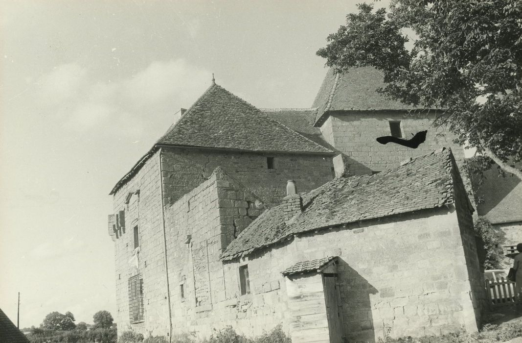 Château de Lally : Ensemble ouest, vue partielle