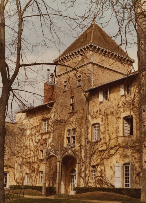 Château de Lamartine : Donjon, élévations sud et ouest, vue générale