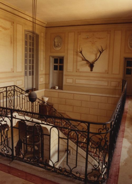 Château du Terreau : Escalier d’honneur, vue partielle