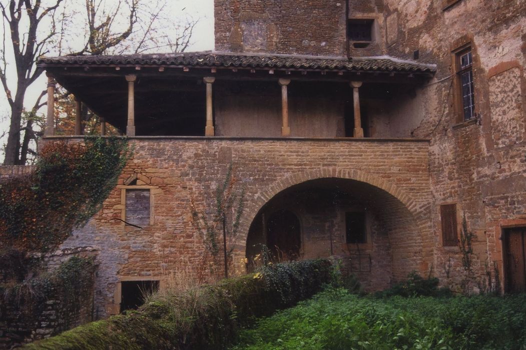 Vieux-Château de Layé : Façade nord sur l’ancienne cour, vue partielle