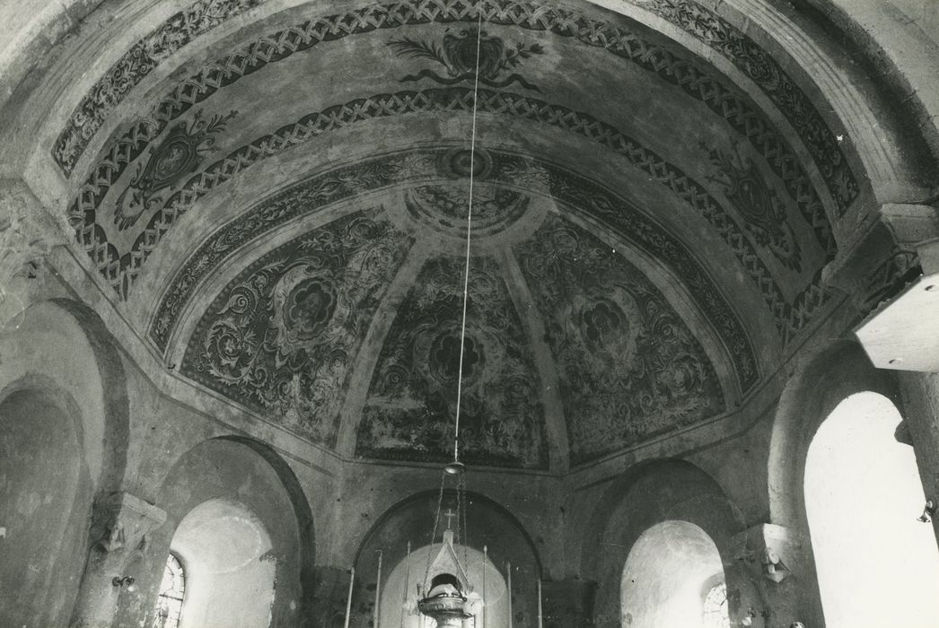 Eglise Saint-Barthélémy : Choeur, peinture monumentale du cul-de-four