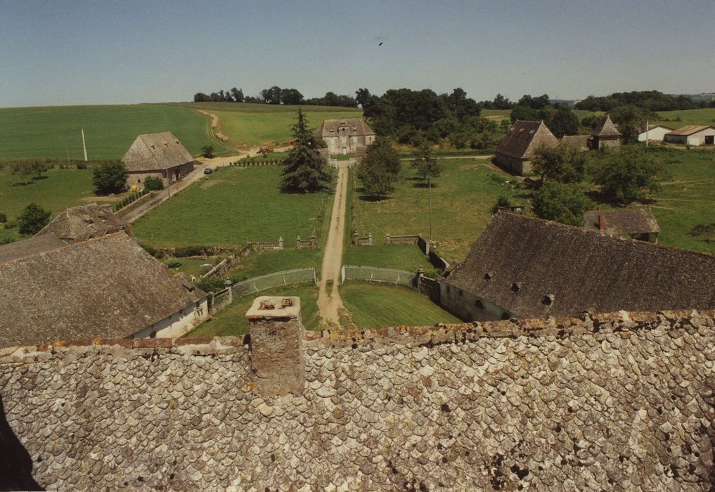 grande perspective est depuis les toits du château, vue générale