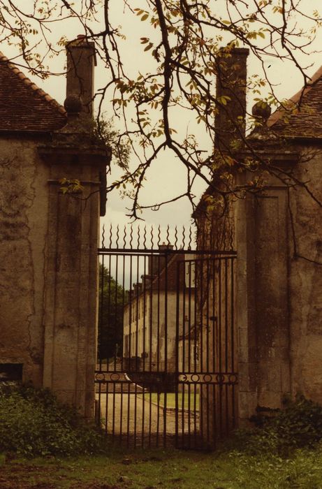 Château de Tavannes : Grilles d'accès nord, vue générale