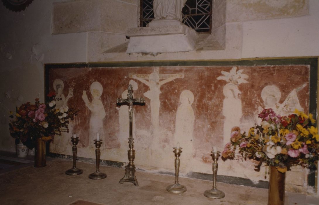 Chapelle Saint-Renobert de Romprey : Peinture monumentale matérialisant le retable