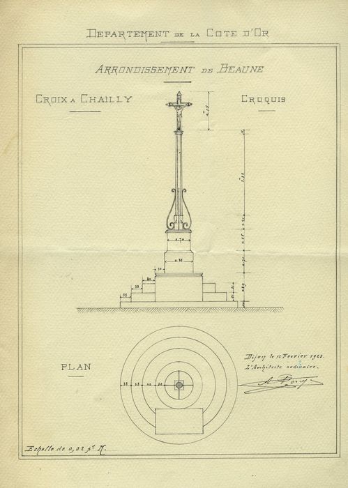 Croix : Plan, élévation, vue générale