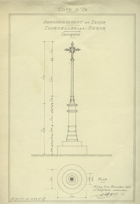 Croix : Plan, élévation, vue générale