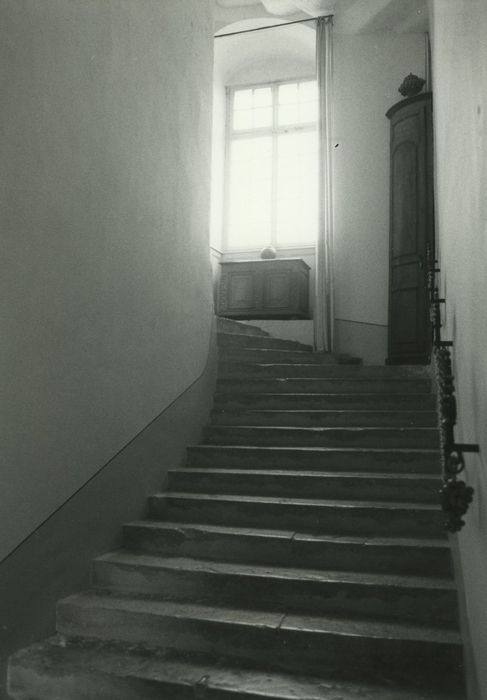 Château d'Antigny : Escalier, vue partielle