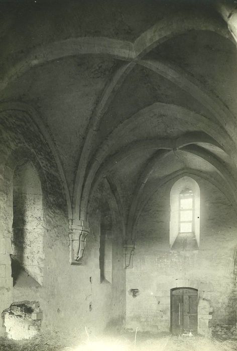 Ancienne chartreuse de Lugny : Chapelle de la Courroirie, nef, vue générale