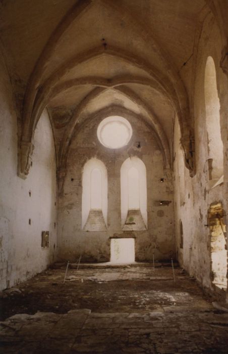 Ancienne chartreuse de Lugny : Chapelle de la Courroirie, nef, vue générale