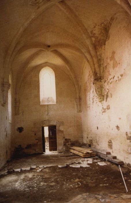 Ancienne chartreuse de Lugny : Chapelle de la Courroirie, nef, vue générale