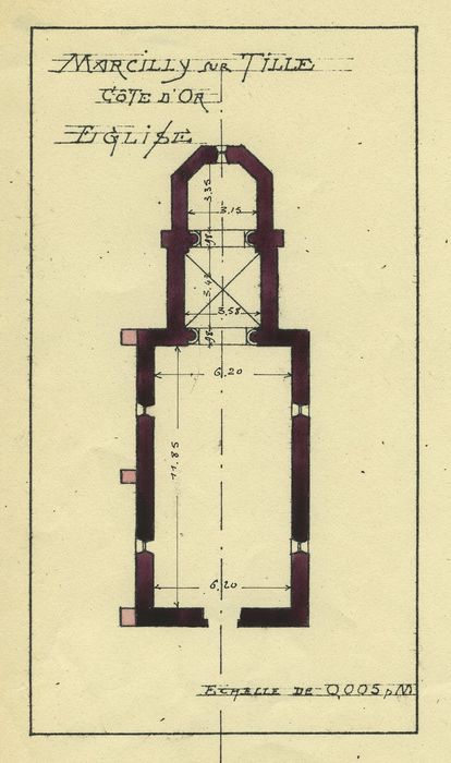 Chapelle du cimetière (ancienne) : Plan, vue générale