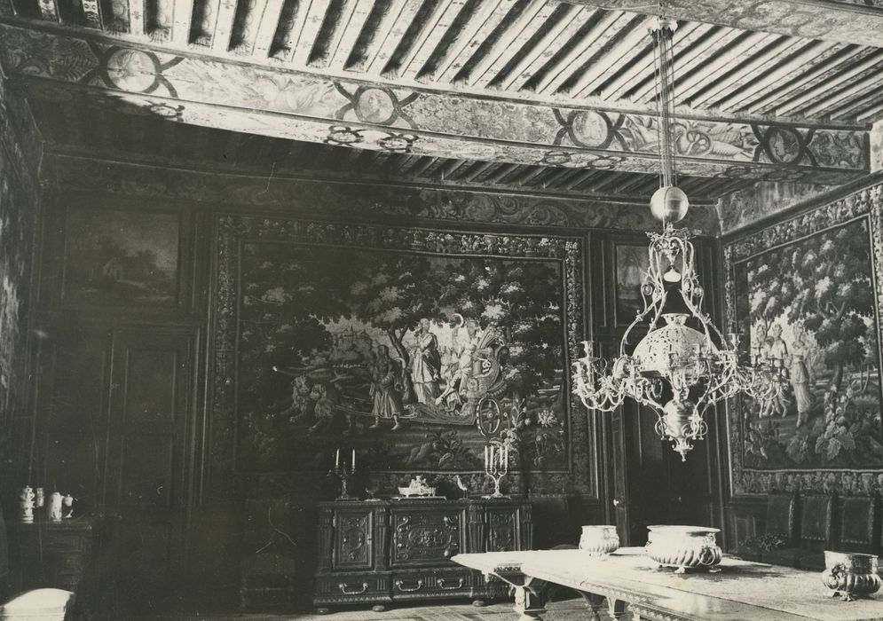 Château : Rez-de-chaussée, grand salon, vue partielle