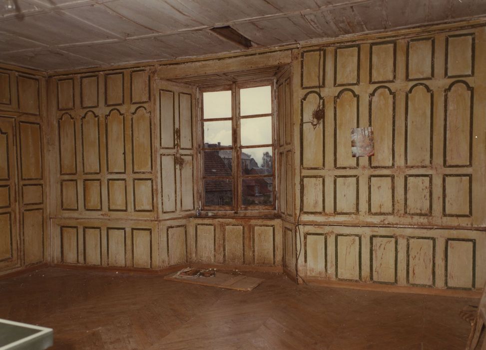 Château de la Trémolière : 2e étage, salle sud, vue partielle des lambris de revêtement