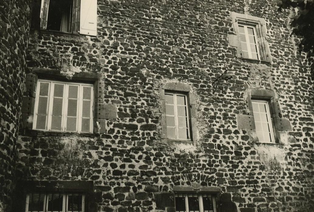 Ancien château abbatial : Façade ouest, vue partielle