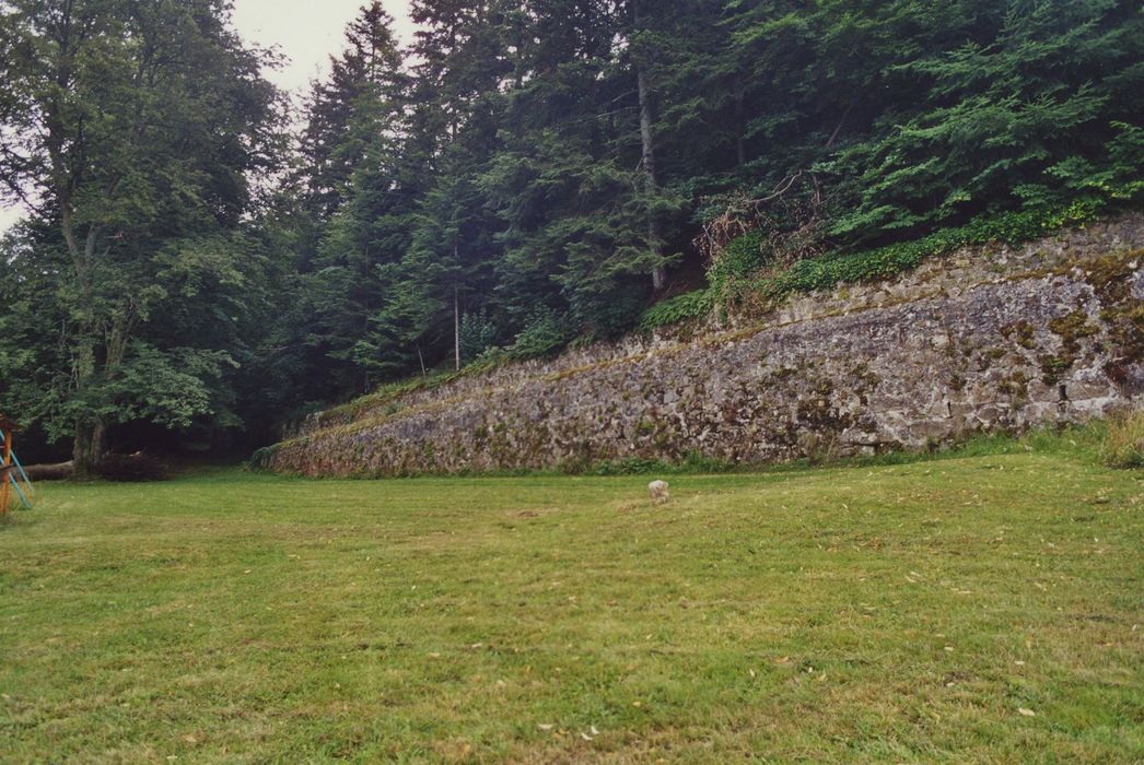 Château de Martinas : Parc, mur de clôture, vue partielle