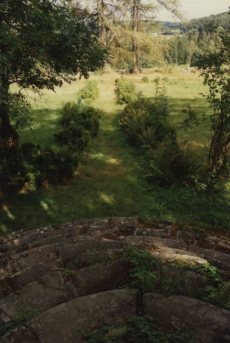 Château de Folgoux : Jardins est, vue partielle