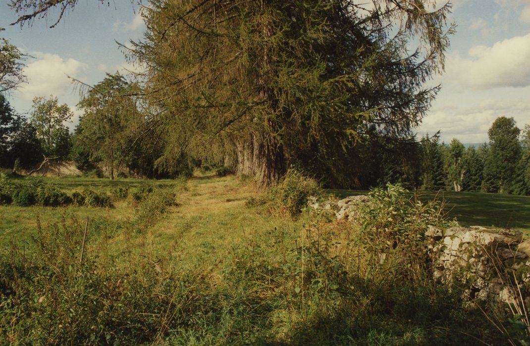 Château de Folgoux : Jardins, est, vue partielle