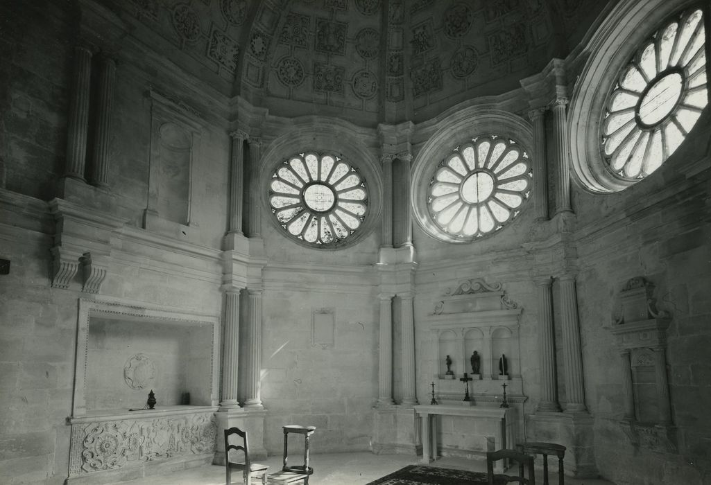 Château : Chapelle, vue partielle du volume intérieur