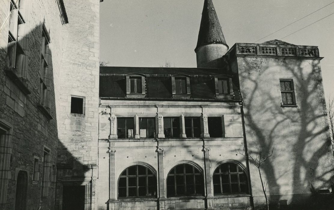 Château : Aile en retour est, façade ouest, vue générale