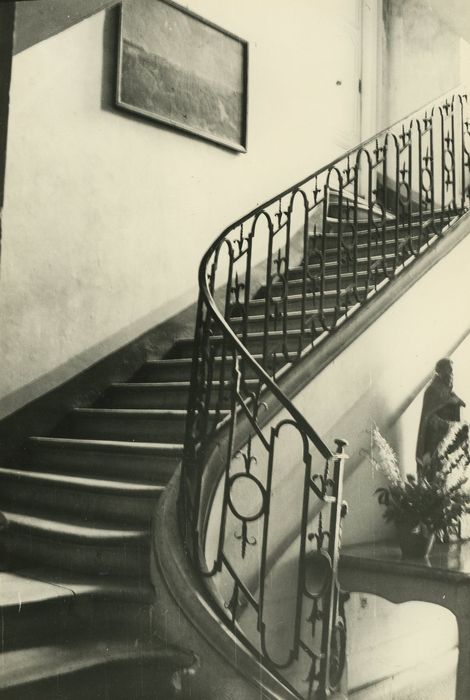 Hôtel particulier (ancien) : Escalier d’honneur, vue partielle