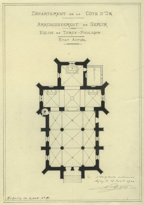 Eglise paroissiale : Plan, vue générale