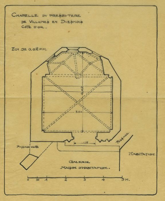 Chapelle dite du Presbytère : Plan, vue générale