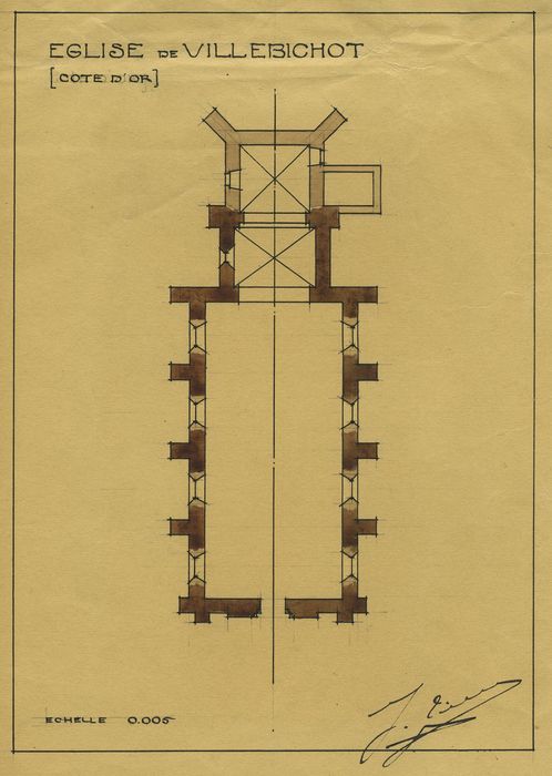 Eglise paroissiale : Plan, vue générale