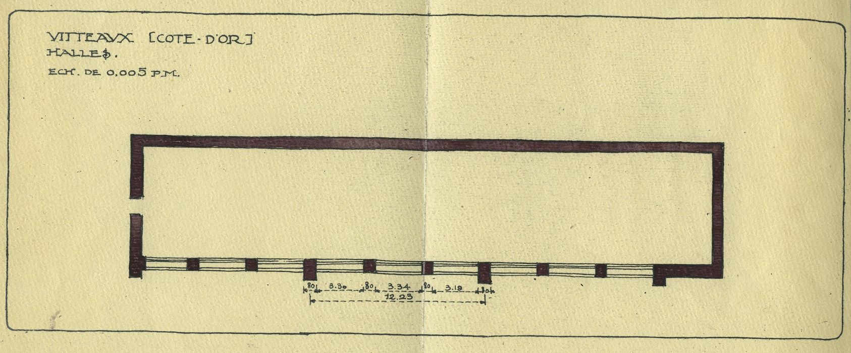 Halles : Plan, vue générale