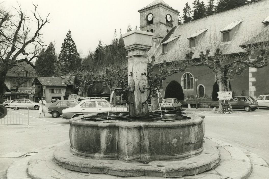 Fontaine : Vue générale de la fontaine dans son environnement