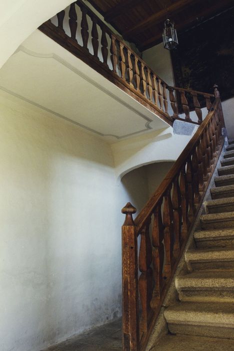 Château fort d'Esplantas : Corps de logis, escalier, vue générale