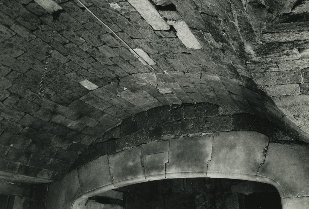 Maison-forte de Freycenet : Rez-de-chaussée, cuisine, vue partielle de la voûte