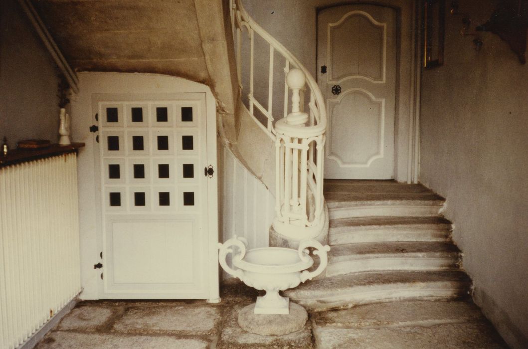 Maison dite Château de la Bilherie : Escalier d’honneur, vue partielle