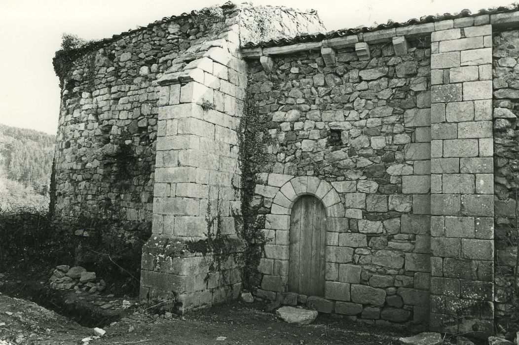 Ancienne église Sainte-Foi-de-la-Brousse : Porte d’accès nord, vue générale