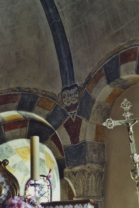 Eglise Saint-Sébastien : Peintures monumentales du choeur, détail