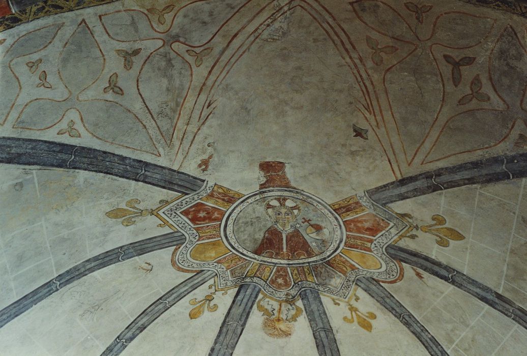 Eglise Saint-Sébastien : Peintures monumentales du choeur, détail