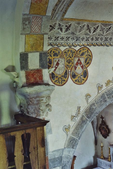 Eglise Saint-Sébastien : Peintures monumentales de la nef, détail